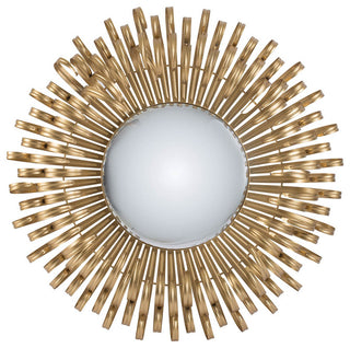 Gewnee 27", Sunburst Design Wall Mirror Decorative Golden Finish
