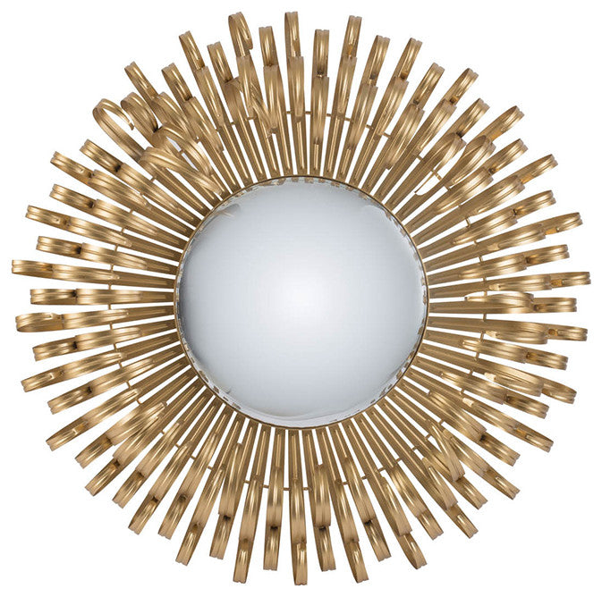 Gewnee 27", Sunburst Design Wall Mirror Decorative Golden Finish