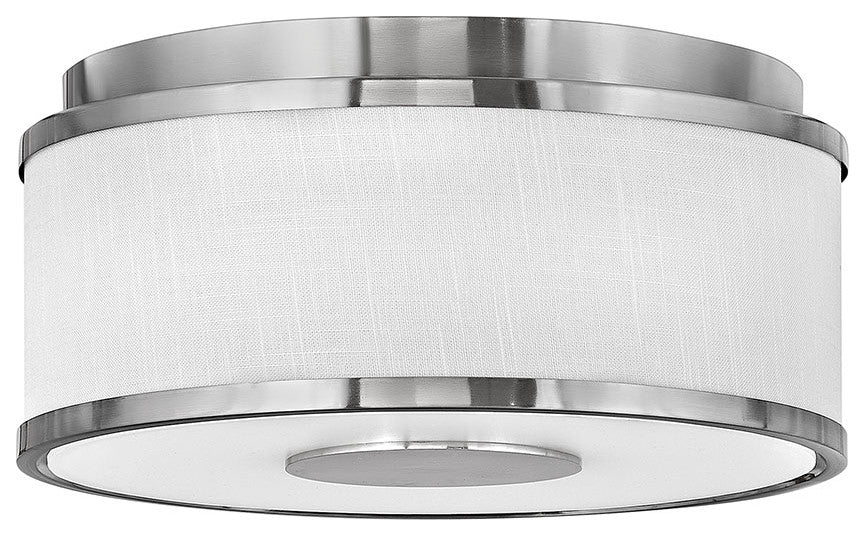 Hinkley Halo Small Flush Mount, Brushed Nickel