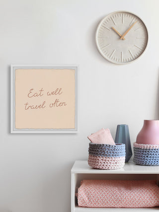"Travel Often" Framed Painting Print, 18x18