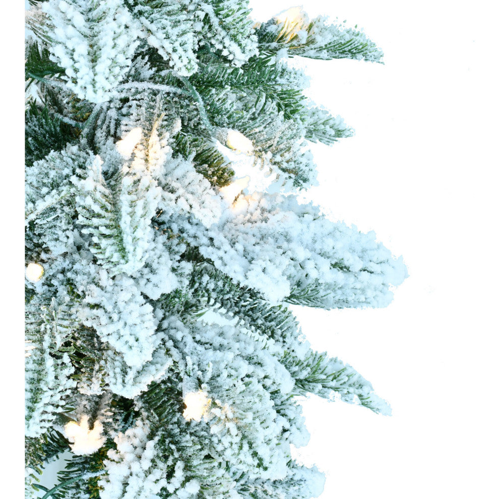 3-Ft. Snowy Downswept Tree With Clear Lights