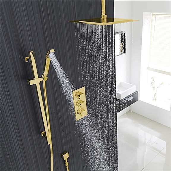Rainfall Shower System Fontana Gold Rain Shower System