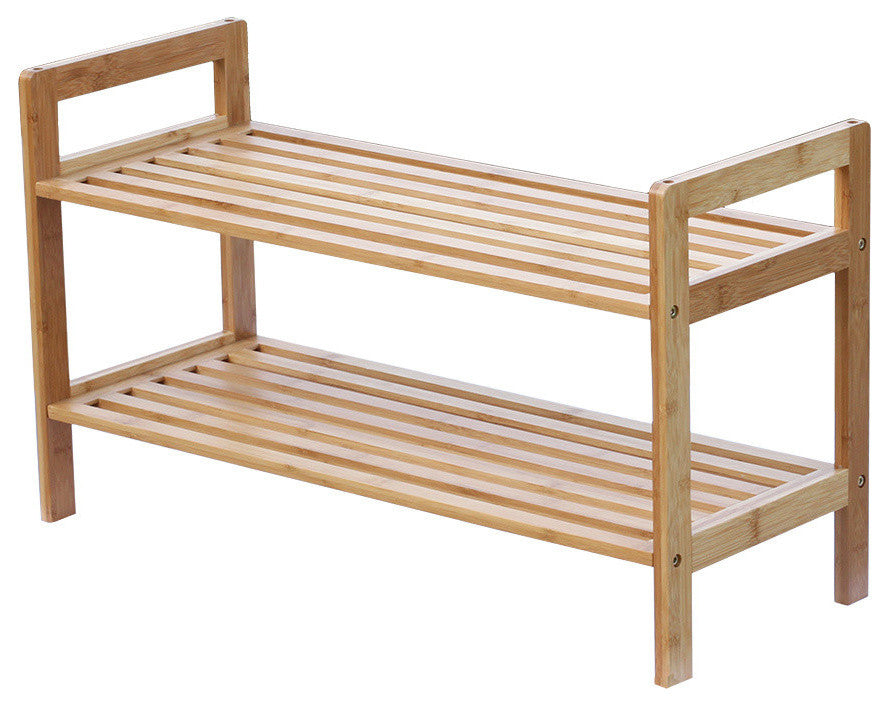 Oceanstar 2 Tier Bamboo Shoe Rack