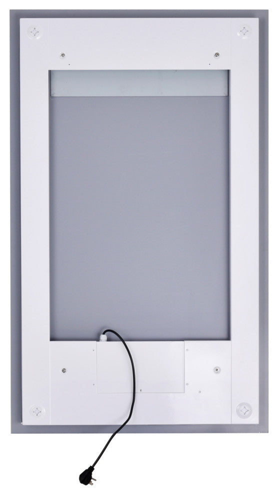 Abigail Rectangle Matte White LED 30 in. Mirror From our Abigail Collection