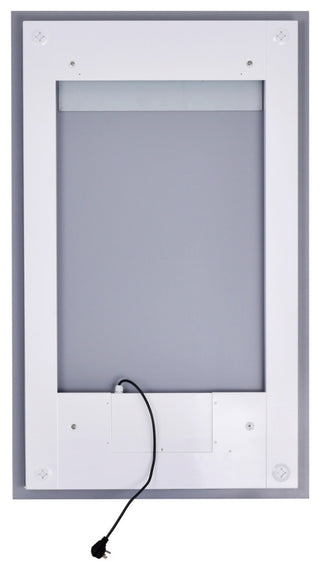 Abigail Rectangle Matte White LED 30 in. Mirror From our Abigail Collection