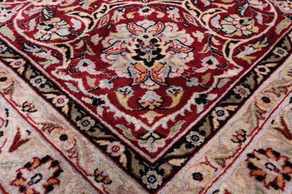 12' 2" X 16' 0" Fine Persian Kashan Handmade Wool Rug Q11345