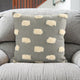 Pom Pom Palace Glam Throw Pillow, Light Gray, 20" X 20"