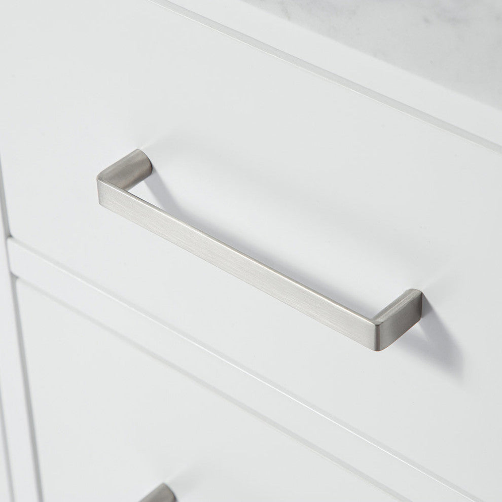 ARIEL Cambridge 43" Left Rectangle Sink Bath Vanity Carrara Marble