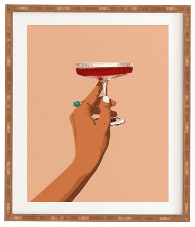 83 Oranges Cheers To Love Framed Wall Art, 19x22.4"