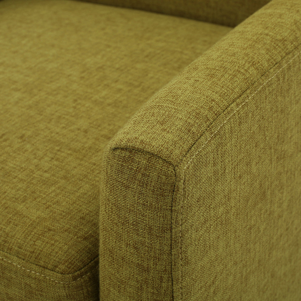 GDF Studio Kronen Mid Century Design Fabric Accent Chair, Green