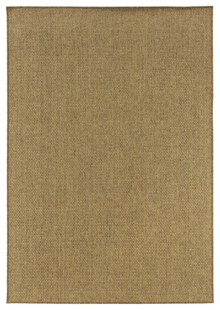 7' X 10' Tan Indoor Outdoor Area Rug