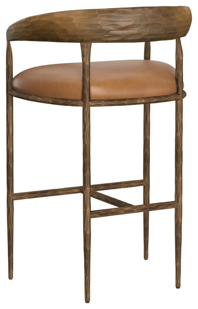 Zanatta Barstool, Tan Leather