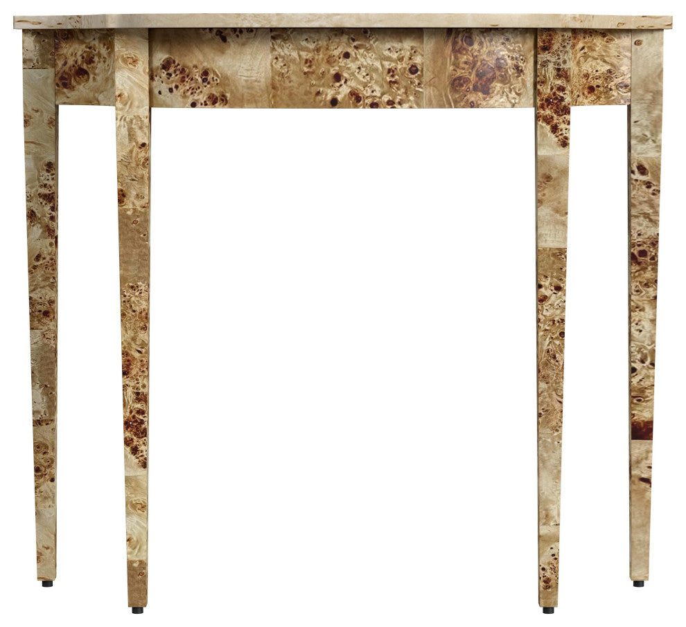 Chester Burl 36" Console Table, Light Burl