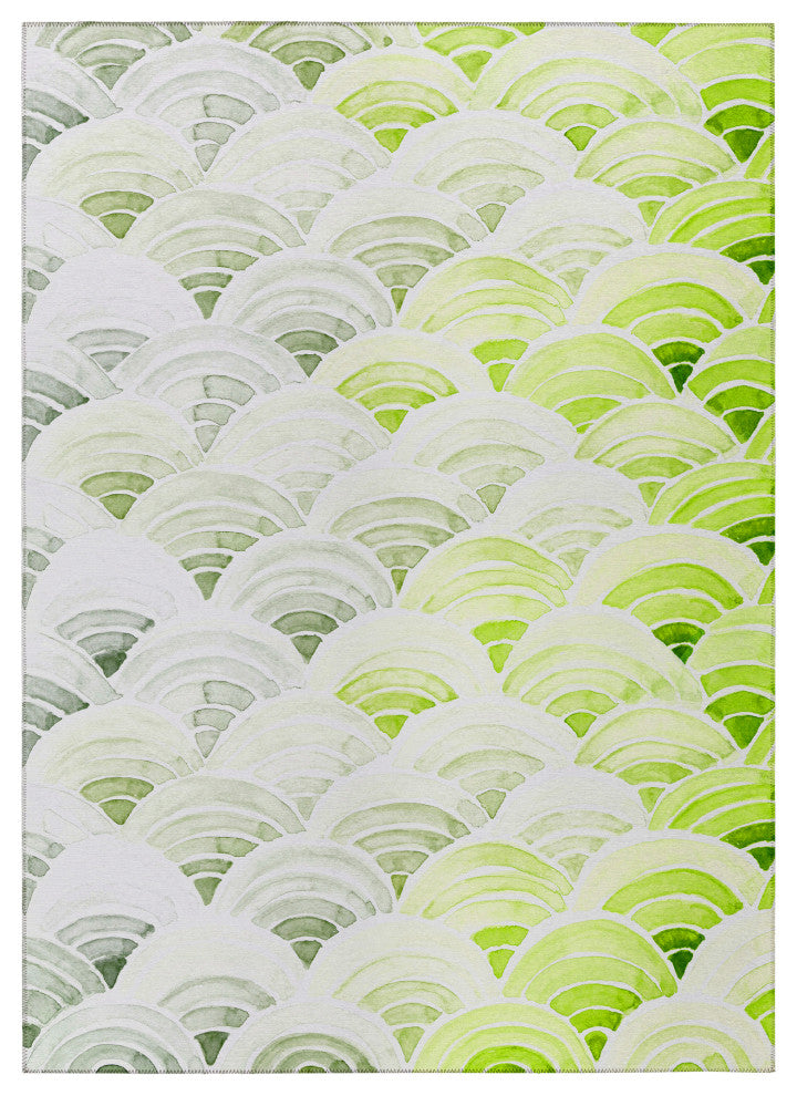 Indoor/Outdoor Seabreeze SZ5 Lime-In Machine Washable 8' x 10' Rug