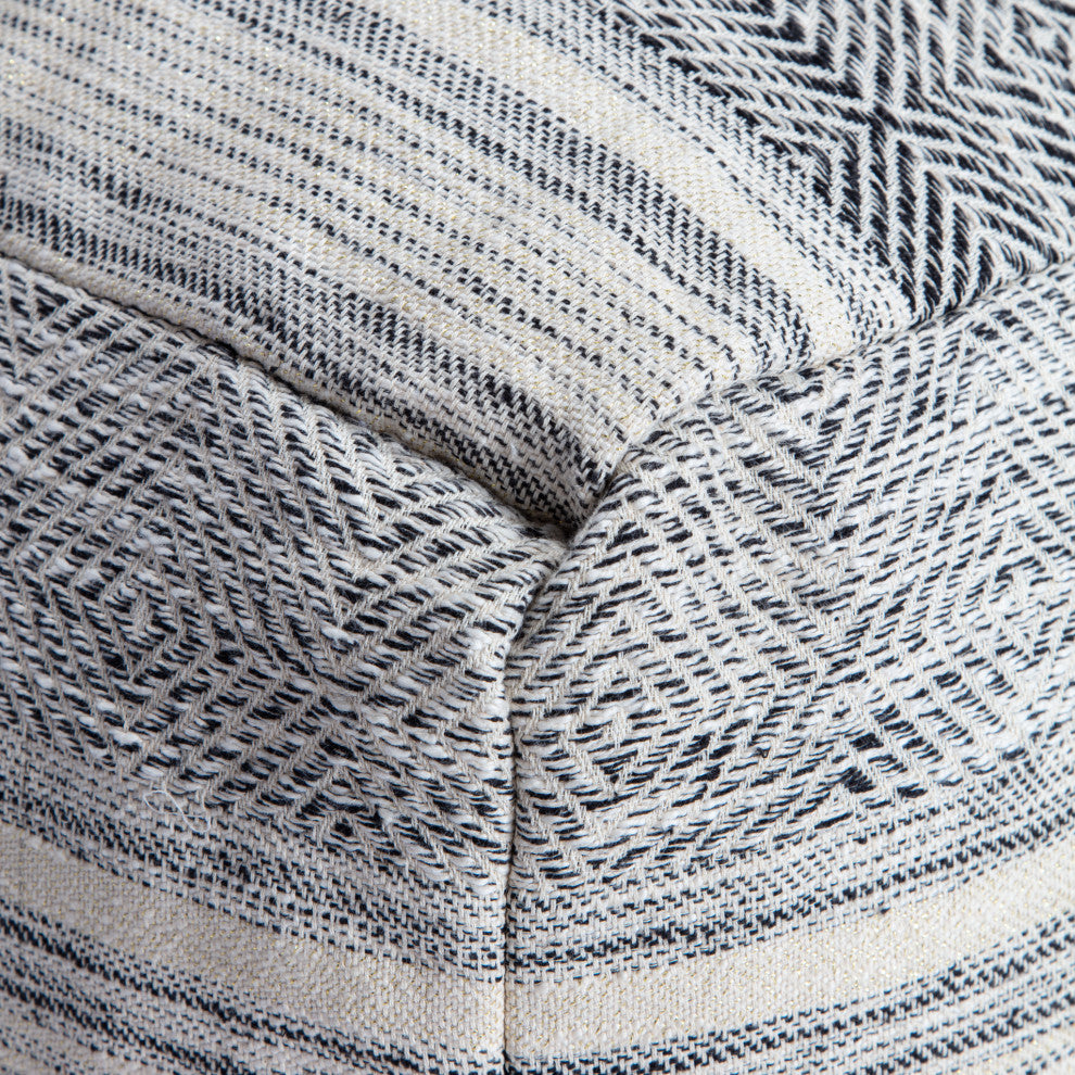 Hossegor 34" x 34" x 16" Navy Blue Ottoman