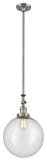 Beacon Mini Pendant, Brushed Satin Nickel, Seedy