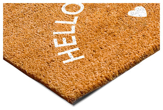Calloway Mills Hello New Day Doormat, White, 24" X 36"
