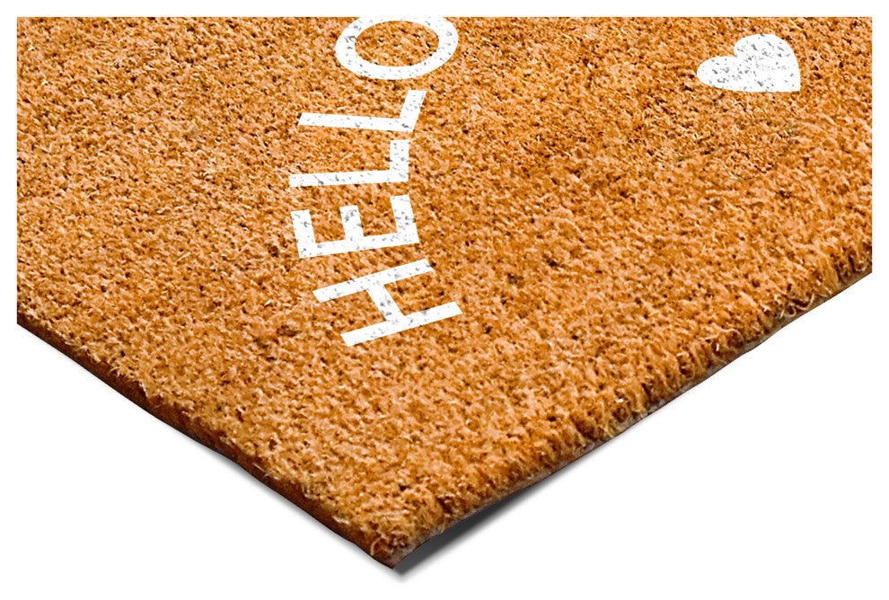 Calloway Mills Hello New Day Doormat, White, 24" X 36"