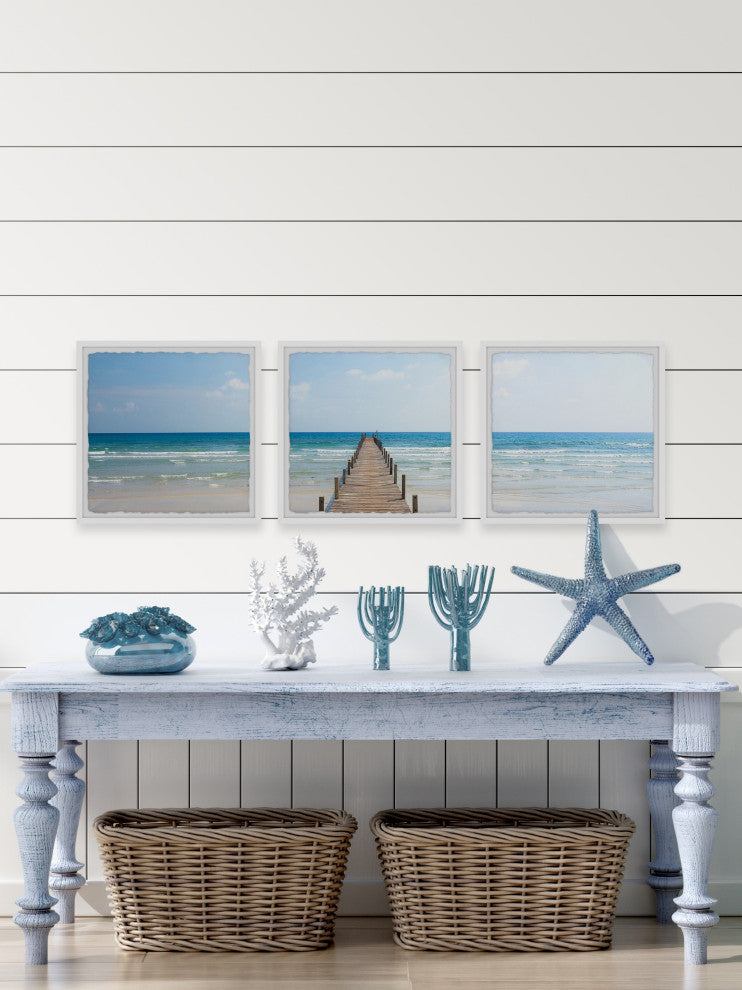 Oceans in Motion Triptych, 3-Piece Set, 12x12 Panels