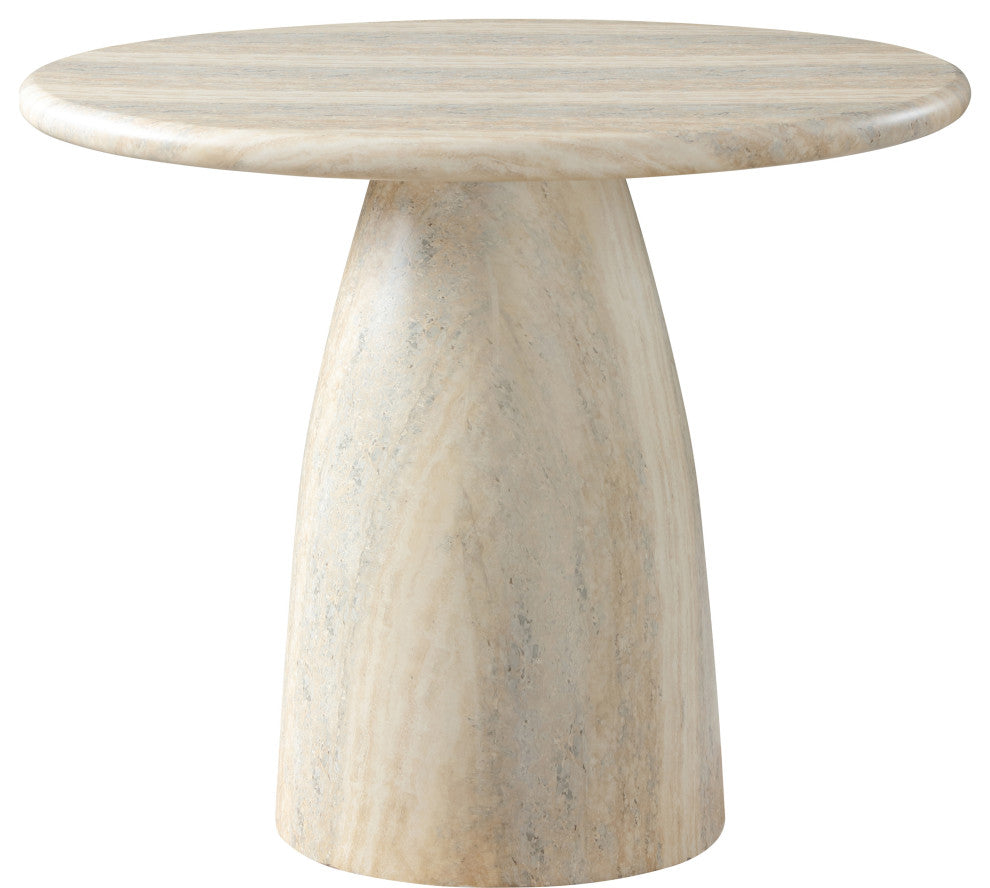 Cosenza Concrete Dining Table, Travertine, 36" W X 36" D X 30" H, Travertine Finish