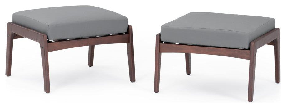 Vaughn 7 Piece Sunbrella Outdoor Patio Sofa and Club Chair Set, Charcoal Gray