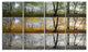 Three Seasons Forest Panorama, Landscape Canvas Art Print, 48"x28", 4 Panels