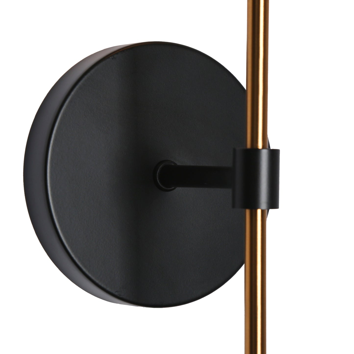 LNC Tucana Polished Gold and Matte Black Modern Wall Sconce, Textured Glass, 1 Light