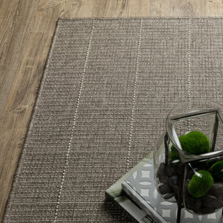 Cannes Gridwork Grey/ Light Grey Indoor-Outdoor Area Rug 9'10" x 12'10"