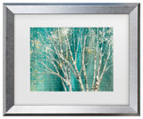 Julia Purinton 'Blue Birch' Matted Framed Art