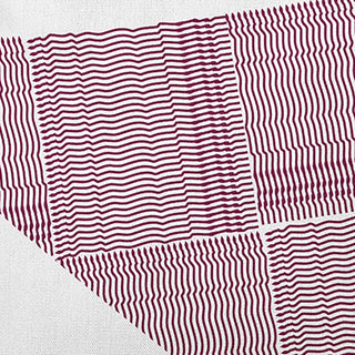 Triangles & Squares Polyester Indoor/Outdoor Pillow, Maroon Red, 20"x20"