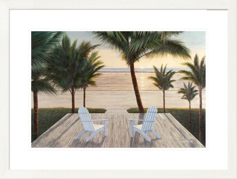 "Palm Beach Retreat" Framed Digital Print by Diane Romanello, 33x25"