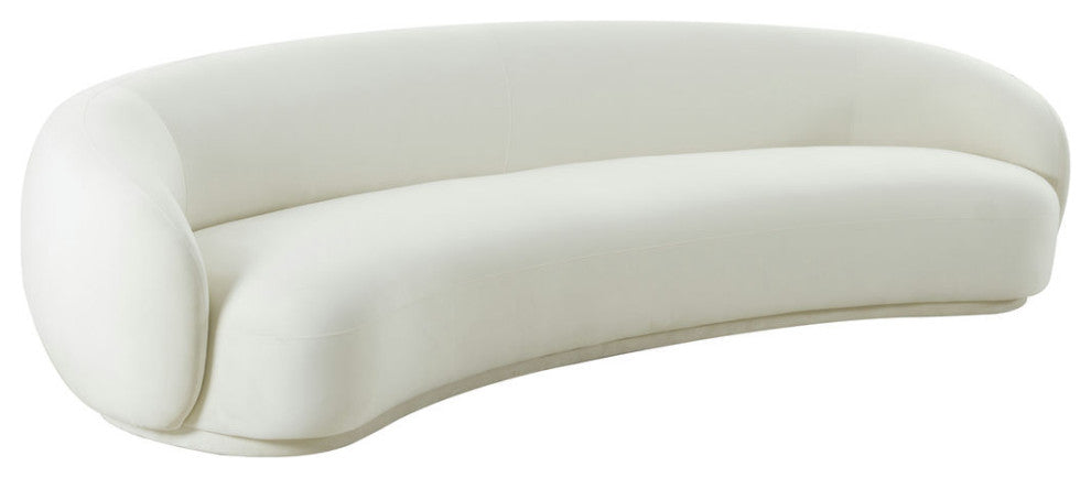 Kendall Cream Velvet 120" Sofa