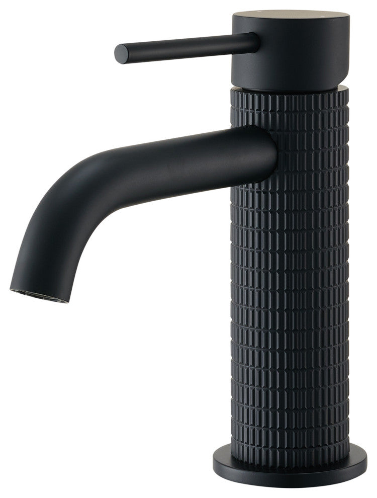 Mendavia Single-Handle Basin Bathroom Faucet, Matte Black, High Handle