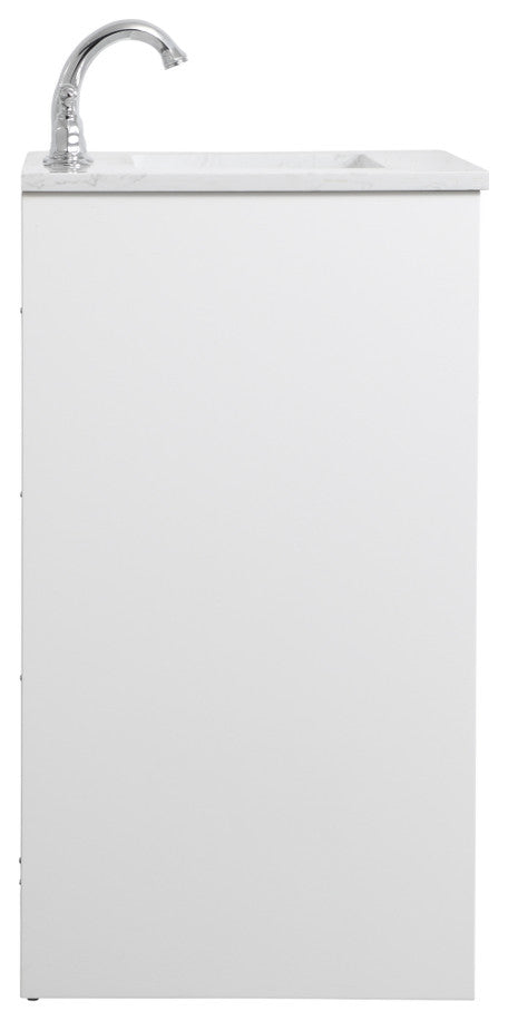 24" Single Bathroom Vanity, White