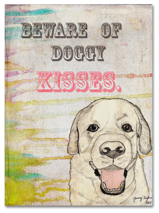 Tammy Kushnir 'Beware Of Doggy Kisses' Canvas Art, 35" x 47"