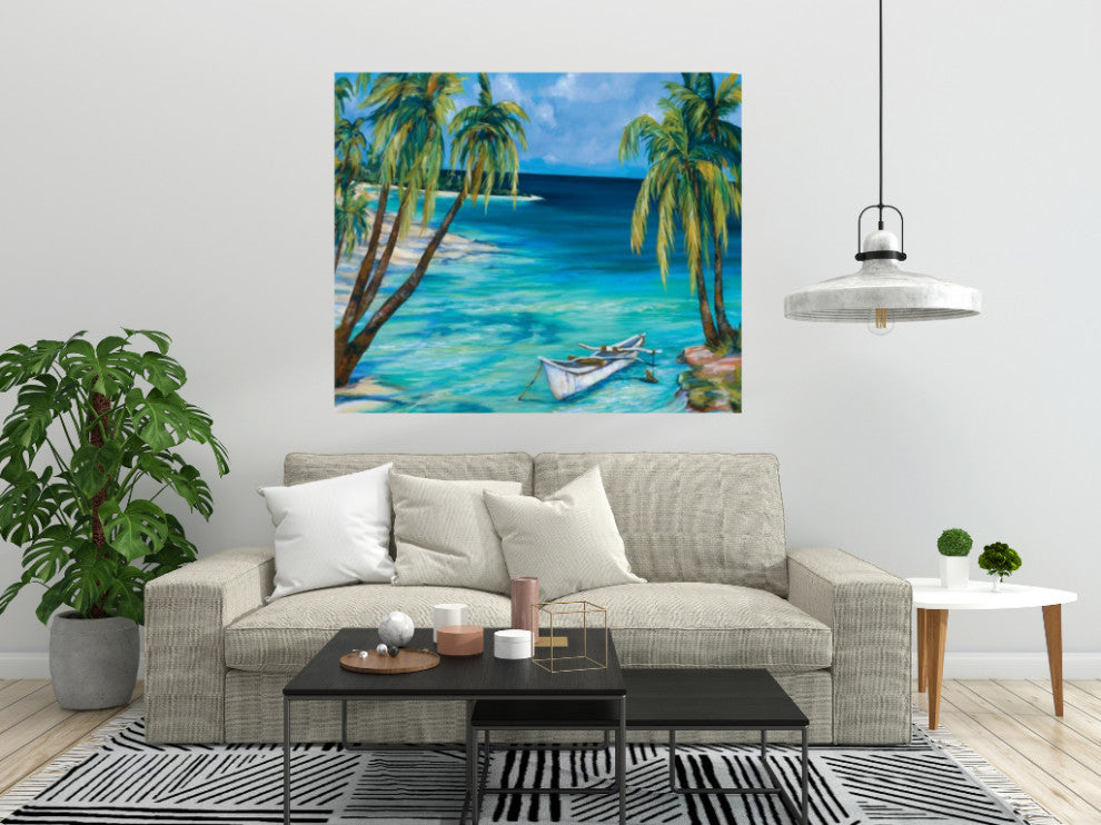Tropical Beach View 5 Giclee Wrap Canvas Wall Art