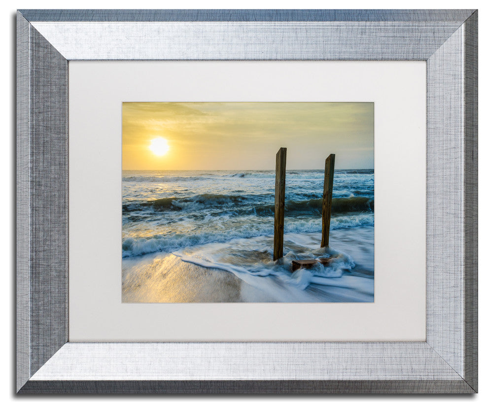 PIPA Fine Art 'Kissed by the Sea' Matted Framed Art, 14x11