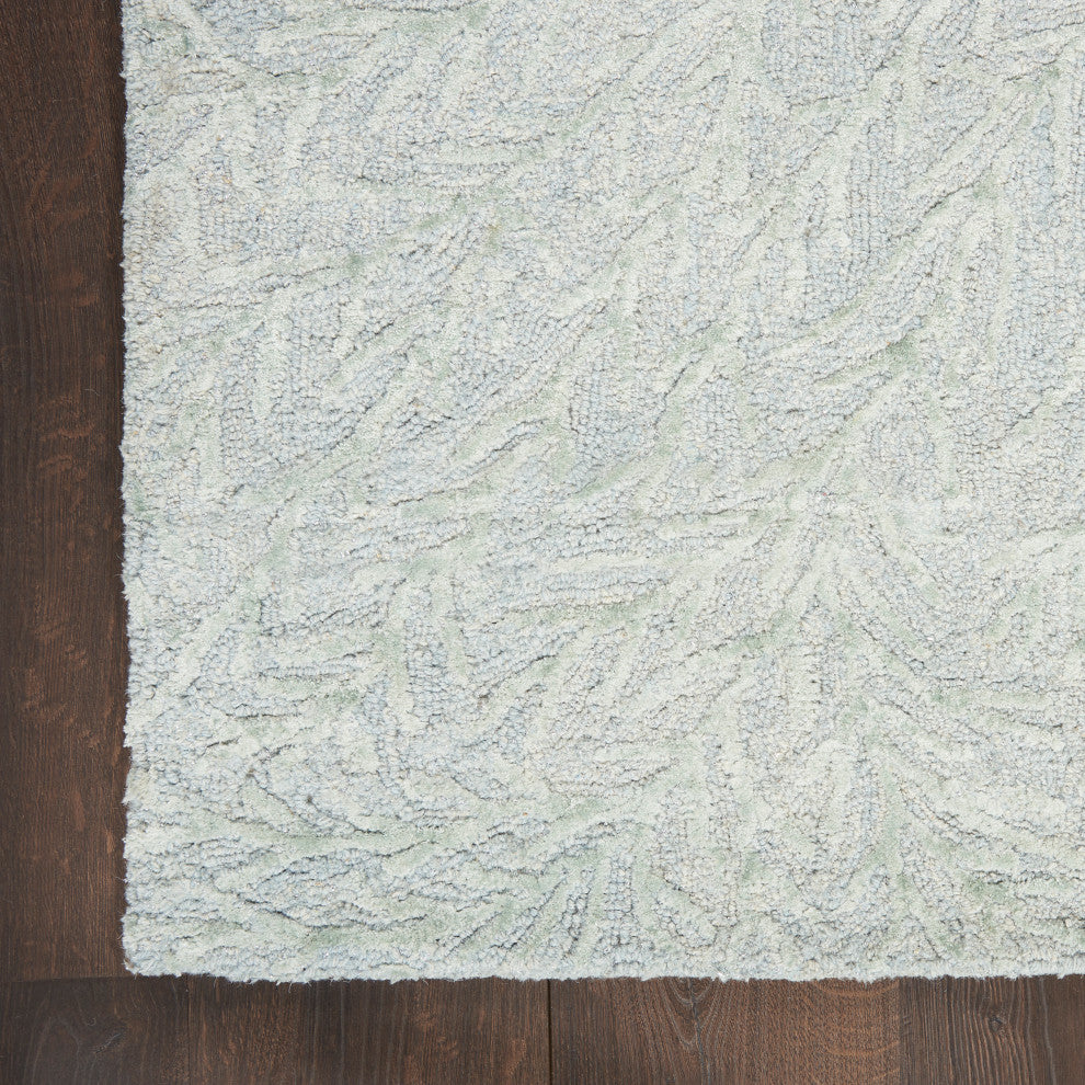 Michael Amini Ma30 Star 4' x 6' Light Blue Modern Indoor Area Rug