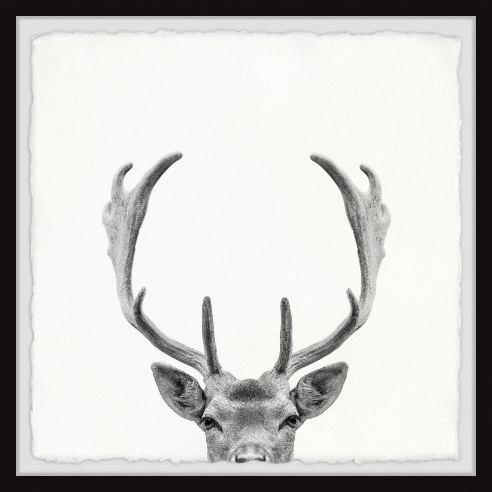 "Giant Antlers" Framed Painting Print, 24x24