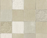 Tile Textured Wallpaper Featuring Floral And Plain Pattern, 374064