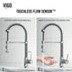 VIGO Edison 19" H Single Handle Pull-Down Sprayer Kitchen Faucet, Chrome, Touchless, Without Extras