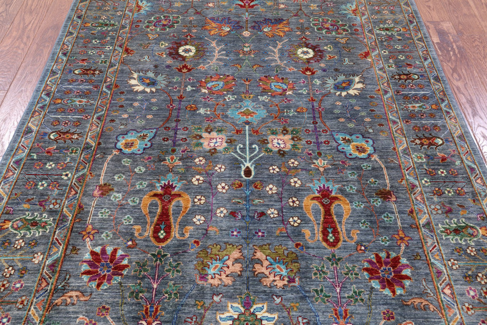 5' 5" X 7' 9" Persian Tabriz Hand Knotted Wool Rug - Q12175