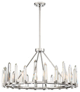 Crystorama WAT-B2008-PN, 8-Light Chandelier, Polished Nickel