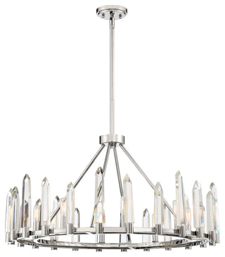 Crystorama WAT-B2008-PN, 8-Light Chandelier, Polished Nickel