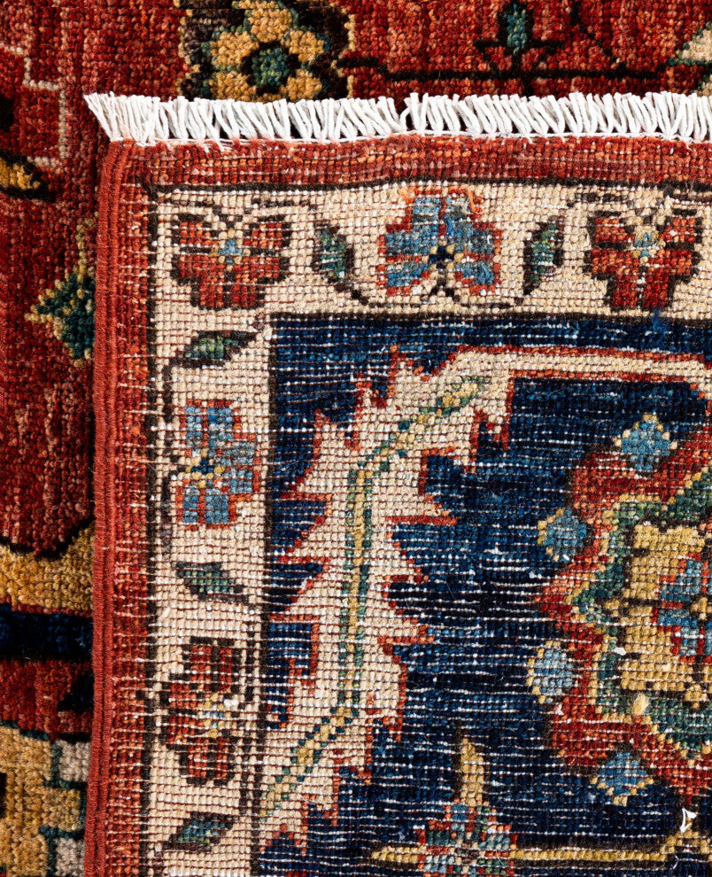 Serapi One-of-a-Kind Hand-Knotted Area Rug Red, 8'1" x 10'1"