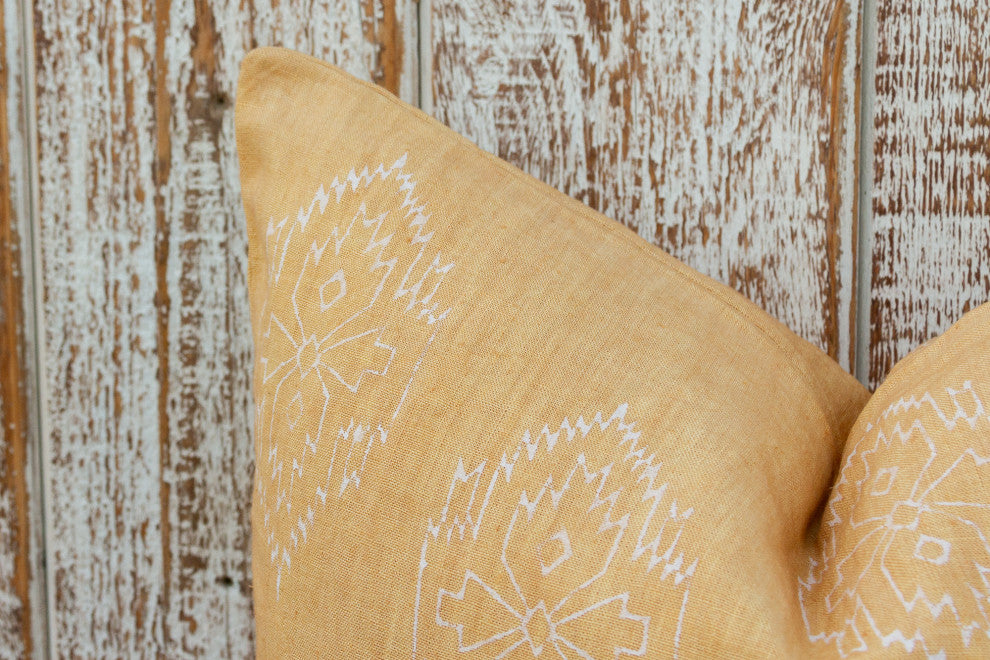 Chimalli Aztec Block Print Pillow