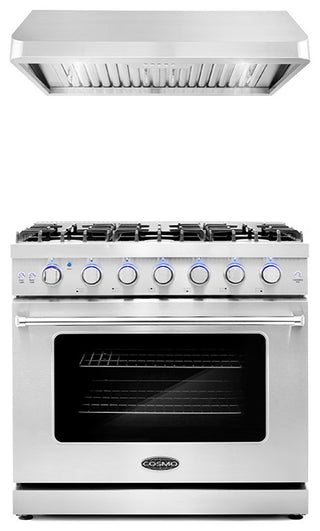 2-Piece Kitchen, 36" Gas Range and 36" Under Cabinet Range Hood