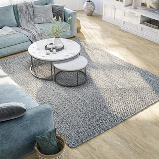 8' x 10' Modern Solid Colored Indoor Outdoor Area Rug - Light Gray