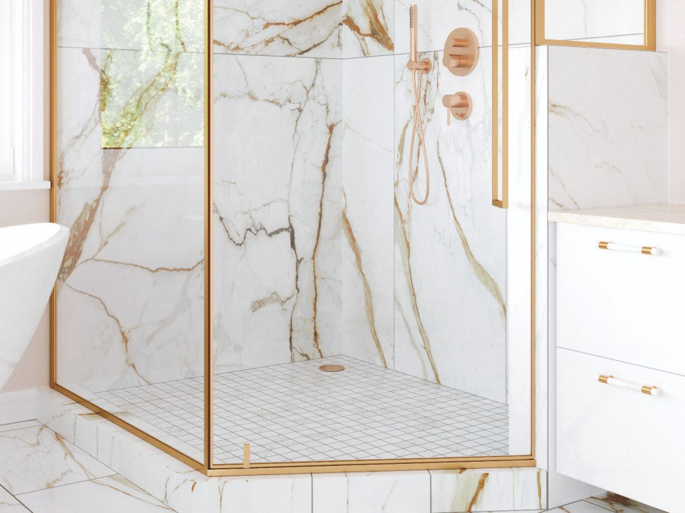 Regallo Calacatta Marbella 24X48 Polished Porcelain Tile, (4x4 or 6x6) Sample