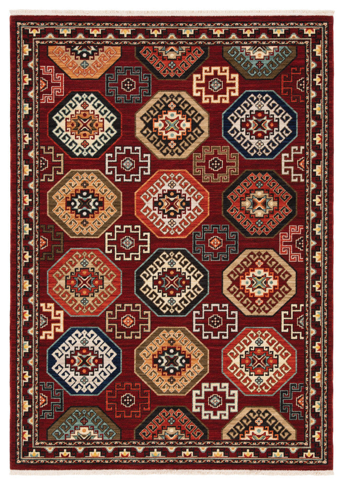 Oriental Weavers Lilihan Indoor Rug Red/ Multi 6'7" X 9'6"